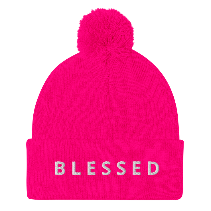 BLESSED - Pom-Pom Beanie