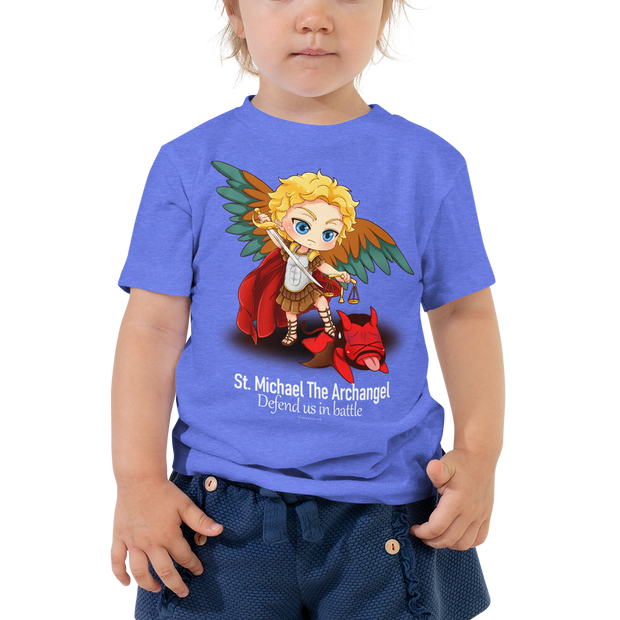 St. Michael Toddler Jersey Tee Catholic Saints for Kids 